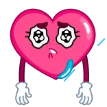 😢 heart, sad, crying, emoji, cartoon, character, feeling, unhappy whatsapp sticker