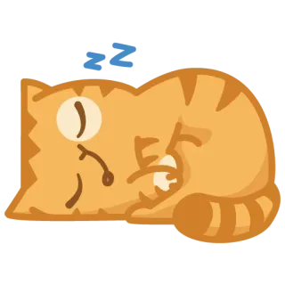 😴 кот, сон, животное, милый, спящий, мультфильм telegram sticker