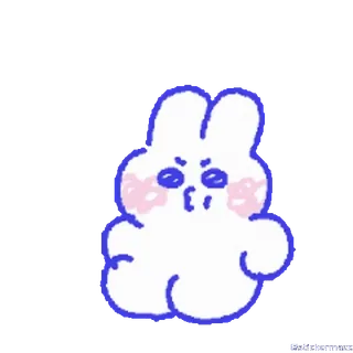 🥰 coniglio, carino, animale, kawaii, cartone animato telegram sticker