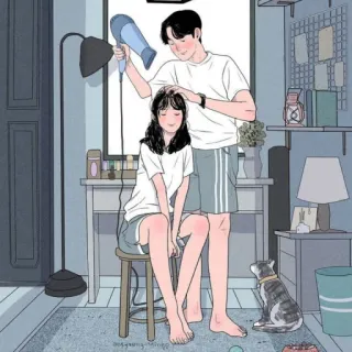Sweet Couple by @susuimut whatsapp stickers