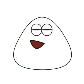 🤍 Pou Pou, キャラクター, ゲーム, スマホゲーム, かわいい, ブロブ telegram sticker