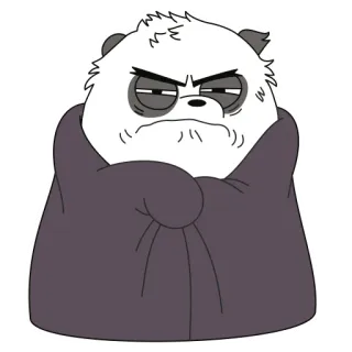 🤒 Panda We Bare Bears Kartun, Beruang, Panda, Marah, Selimut telegram sticker