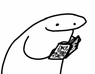 🙃 ONCE UPON A TIME IN lesen, buch, geschichte, cartoon, florkofcows whatsapp sticker