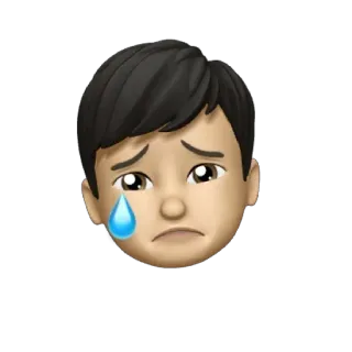 🫁 Emoji, Triste, Piangere, Lacrima, Faccia whatsapp sticker