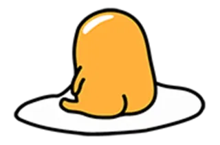 😿 Gudetama กุเดทามะ, ไข่, ซานริโอ้, ขี้เกียจ, การ์ตูน, อาหาร telegram sticker