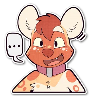 💬 ... 狗, 动物, 卡通, 哺乳动物, 可爱 telegram sticker