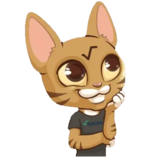 🙄 Radix gato, dibujos animados, lindo, pegatina, radix telegram sticker