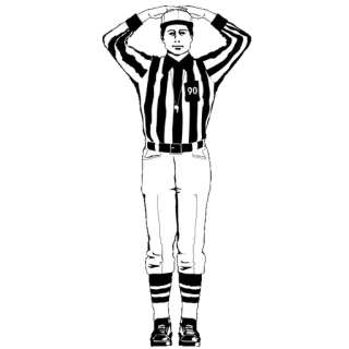 🏈 90 referee, football, sports, official, hand signals, game, gesture telegram sticker