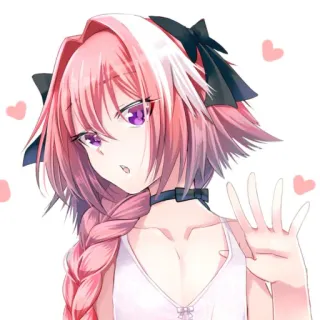 😂 Astolfo Anime, Manga, Mignon, Cheveux Roses, Personnage, Fanart telegram sticker