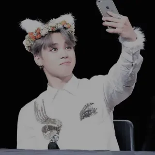 🍩 Jimin 韩流, 防弹少年团, 朴智旻, 自拍, 偶像, 歌手, 艺术家 telegram sticker