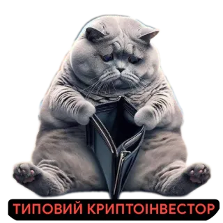 🐱 Fat Cat ТИПОВИЙ КРИПТОІНВЕСТОР telegram sticker