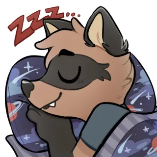💤 ZZZ... sonolento, animal, dormindo, zzz, sonho, desenho animado, fofo, travesseiro telegram sticker