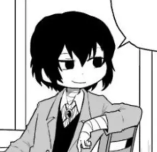 🌟 Dazai Osamu Bungo Stray Dogs Anime, Mangá, Bungo Stray Dogs, Dazai Osamu, Chibi, Desenho animado telegram sticker