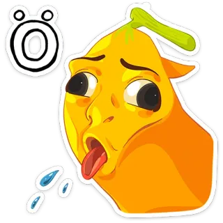 😔 kreskówka, emoji, wyrażenie, śmieszne, naklejka whatsapp sticker