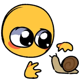 🐌 emoji, snail, cute, cartoon, kawaii, sticker, animal telegram sticker
