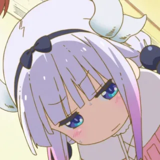 🗝 Kanna Kamui Miss Kobayashi's Dragon Maid Anime, Naga, Kawaii, Lucu, Kanna whatsapp sticker