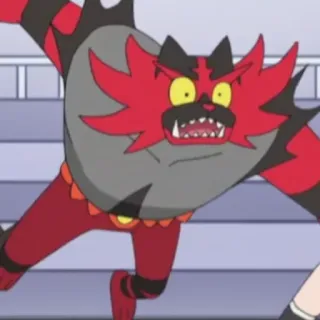 😵 Incineroar Pokemon pokemon, incineroar, fire type, fighting type, cartoon, video game telegram sticker