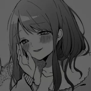 🖤 anime, manga, girl, smile, cute, blush telegram sticker
