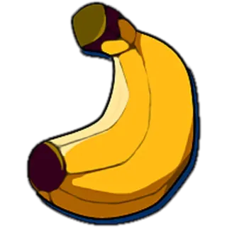 🍌 banana, frutta, giallo, cartone animato, cibo telegram sticker