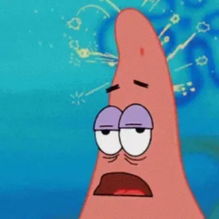 🍨 Patrick Star patrick, spongebob, cartone animato, esausto, stanco telegram sticker