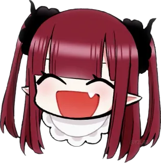 😄 Anime, Desenho animado, Fofo, Mangá, Sorriso, Ruiva, Chibi telegram sticker