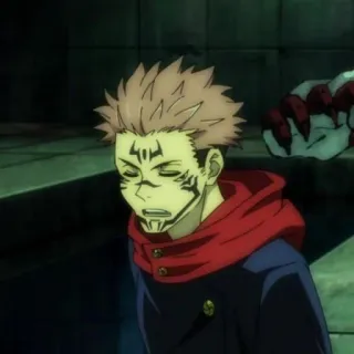 🎴 Sukuna Jujutsu Kaisen Anime, Manga, Vloek, Demon, Markeringen telegram sticker