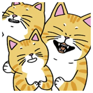 🐈 cats, kittens, cartoon, animals, cute, family telegram sticker
