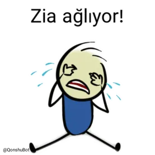 😭 Zia ağlıyor! crying, sad, cartoon, character, emotions telegram sticker
