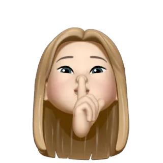 ✏️ psiu, silêncio, quieto, dedo, lábios, emoji telegram sticker