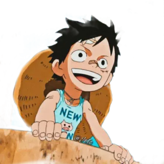 😳 Monkey D. Luffy One Piece NEW anime, one piece, luffy, monkey d. luffy, cartoon, fanart telegram sticker