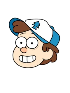 😀 Dipper Pines Gravity Falls dessin animé, personnage, série télé, animation, mystère, comédie telegram sticker