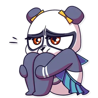 😫 Panda, Sticker, Schattig, Verdrietig telegram sticker