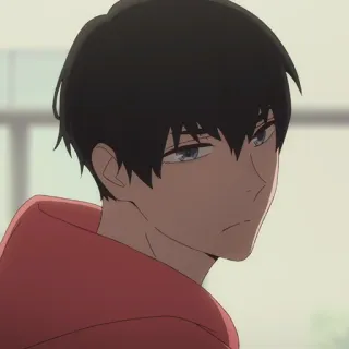 💵 Anime, Cartoon, Mann, Porträt, Ernst, Ruhig telegram sticker