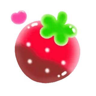 🤗 клубника, фрукт, красный, сладкий, десерт, еда whatsapp sticker