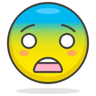 😨 Emoji, timoroso, spaventato, nervoso, ansioso, faccia, espressione telegram sticker
