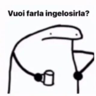 ✨ Vuoi farla ingelosirla? florkofcows, boneco palito, italiano, ciumento whatsapp sticker