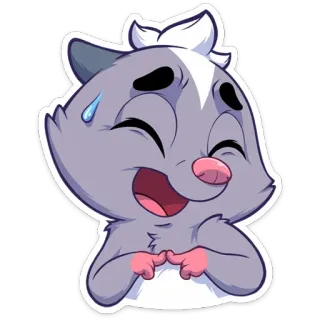 😅 Cartone animato, Animale, Carino, Adesivo, Felice telegram sticker