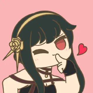 😉 Yor Forger Spy × Family Anime, Spy x Family, Yor Forger, Personnage, Dessin animé, Coeur, Mignon telegram sticker