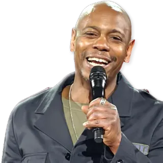 😆 Dave Chappelle Comedian, Stand-up, Dave Chappelle, Microfoon telegram sticker