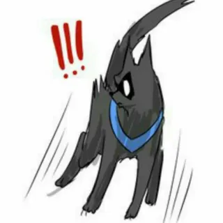 ♟ chat, en colère, dessin animé, animal whatsapp sticker