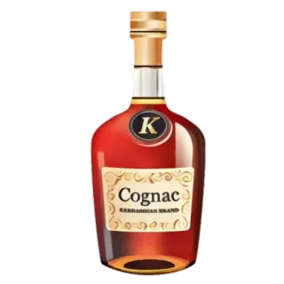 🥃 Cognac Rượu, Cognac, Đồ uống, Chai whatsapp sticker