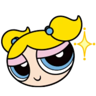😏 Bubbles Powerpuff Girls мультфильм, Бабблс, Суперкрошки, персонаж, милый telegram sticker
