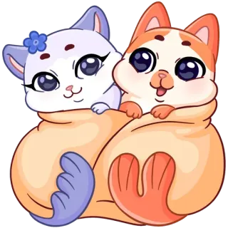 ❤️ gatti, gattini, carino, animali, animali domestici, cartoni animati telegram sticker
