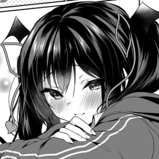 🖤 Anime, Garota, Mangá, Fofo, Rubor telegram sticker