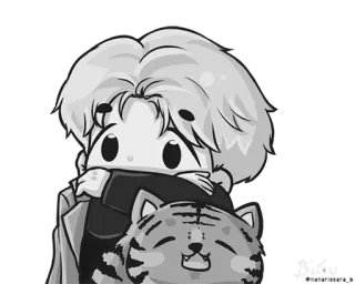🐅 Chibi, dễ thương, kawaii, phong cách anime, hoạt hình telegram sticker
