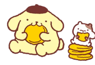 🙂 Pom Pom Purin sanrio, dog, kawaii, cute, pudding, dessert telegram sticker