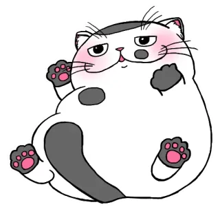 😌 Katze, Cartoon, Niedlich, Sticker, Tier telegram sticker