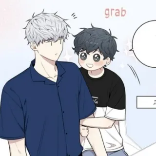 🐚 grab аниме, мультфильм, персонажи, милый whatsapp sticker