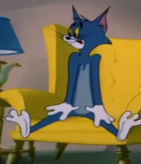 🔗 Tom Cat Tom and Jerry Hoạt hình, Mèo, Ngồi, Hài hước, Sốc telegram sticker