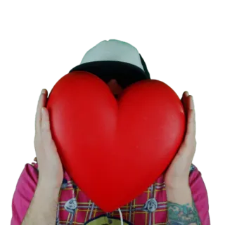 ❤️ cuore, amore, San Valentino, persona, palloncino, rosso, mani telegram sticker